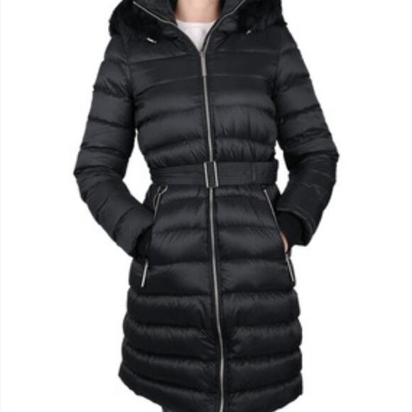 BURBERRY LONDON ENGLAND Down Belted Puffer Coat - Picture 4 of 16